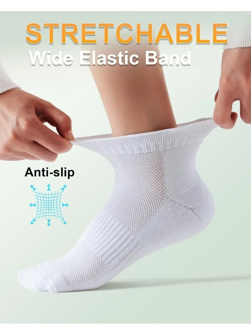 6-Pack Women's Ruffle Ankle Athletic Cotton Socks, Size 5-9, Comfy & Stylish
